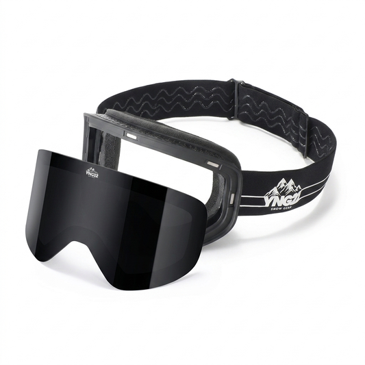 YNG22 skibril met magnetische verwisselbare zwarte lens